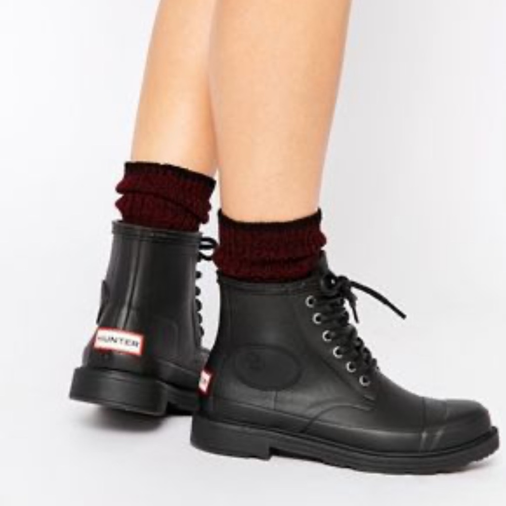 Hunter Black Combat Boots